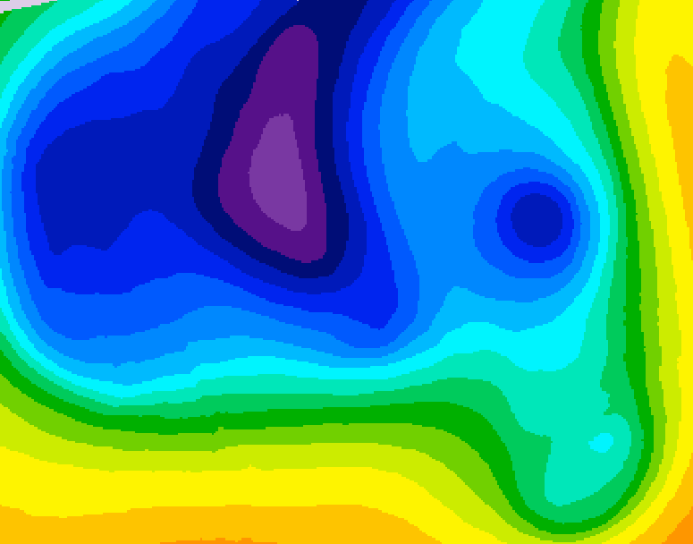 GDPS 500 millibar geopotential height 234 hour forecast chart for Canada based on 2025/12/22 0000Z data