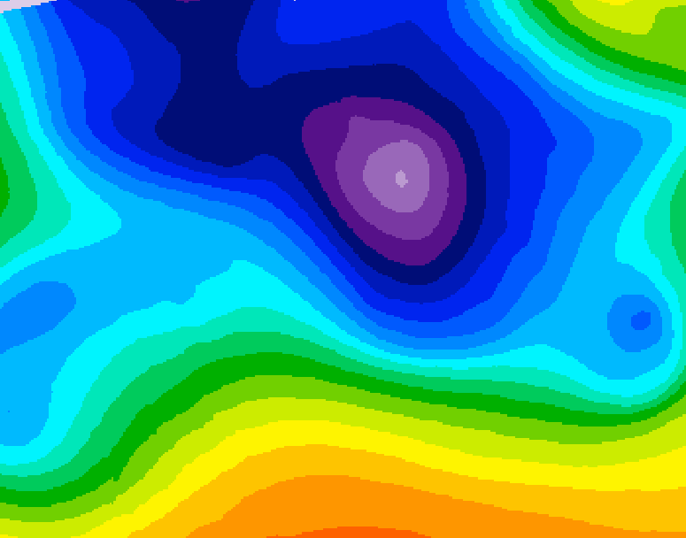 GDPS 500 millibar geopotential height 066 hour forecast chart for Canada based on 2025/12/22 1200Z data