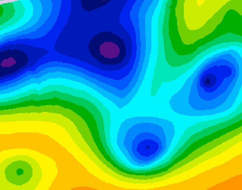 GDPS 500 millibar geopotential height 150 hour forecast chart for Canada based on 2025/12/22 1200Z data