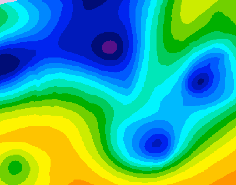 GDPS 500 millibar geopotential height 156 hour forecast chart for Canada based on 2025/12/22 1200Z data