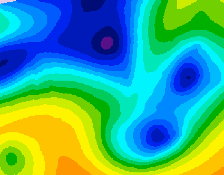 GDPS 500 millibar geopotential height 162 hour forecast chart for Canada based on 2025/12/22 1200Z data