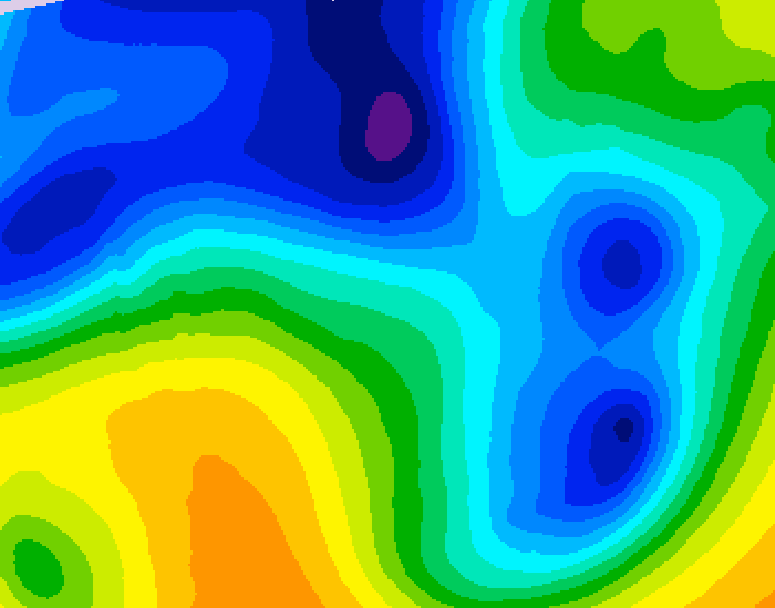 GDPS 500 millibar geopotential height 174 hour forecast chart for Canada based on 2025/12/22 1200Z data