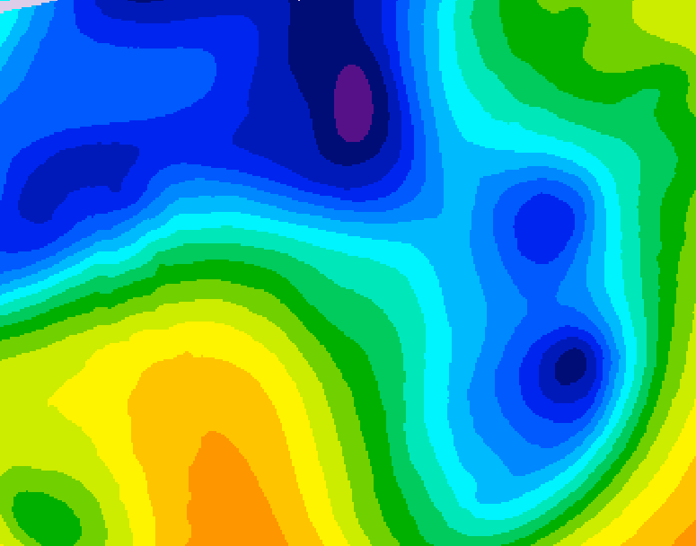 GDPS 500 millibar geopotential height 180 hour forecast chart for Canada based on 2025/12/22 1200Z data