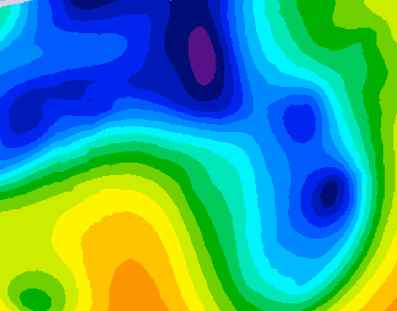 GDPS 500 millibar geopotential height 186 hour forecast chart for Canada based on 2025/12/22 1200Z data
