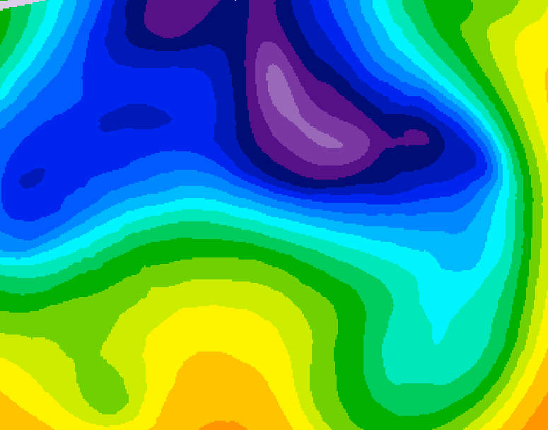 GDPS 500 millibar geopotential height 210 hour forecast chart for Canada based on 2025/12/22 1200Z data