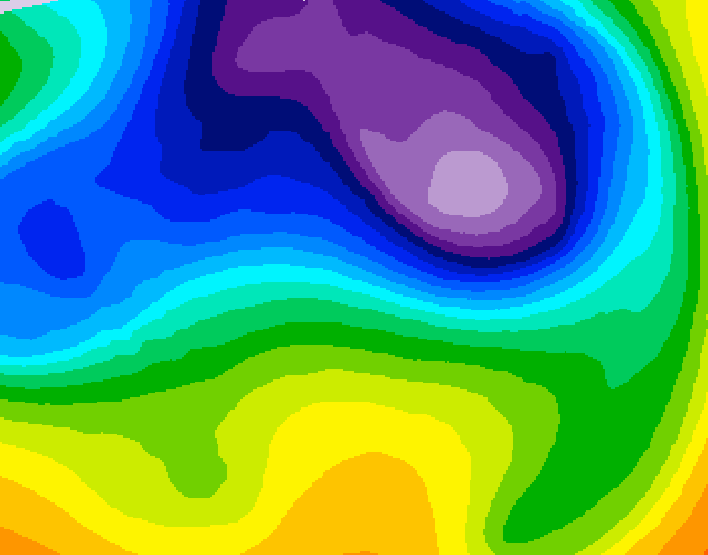GDPS 500 millibar geopotential height 228 hour forecast chart for Canada based on 2025/12/22 1200Z data