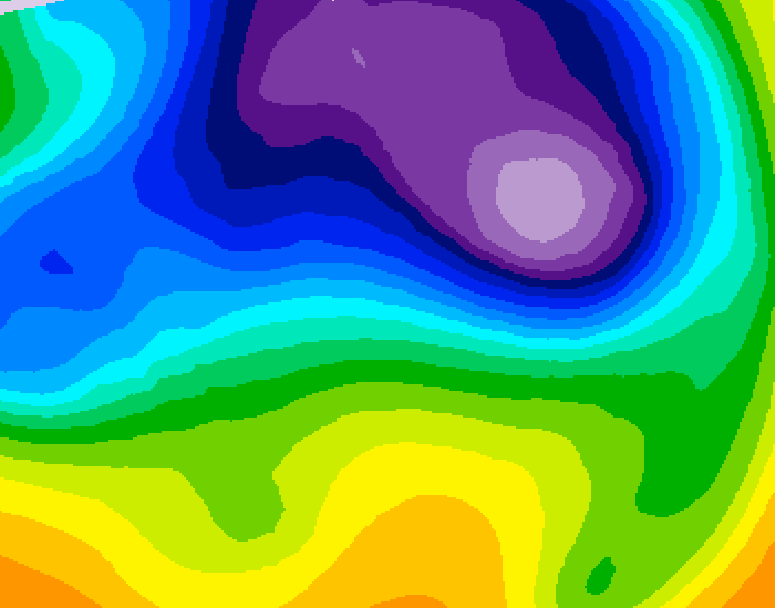 GDPS 500 millibar geopotential height 234 hour forecast chart for Canada based on 2025/12/22 1200Z data