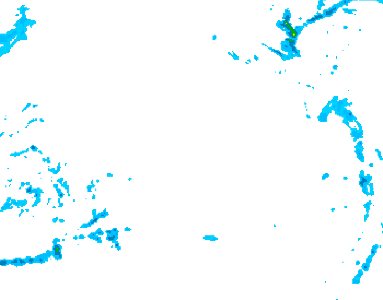 GDPS precipitation 012 hour forecast chart for Canada based on 2025/12/22 0000Z data