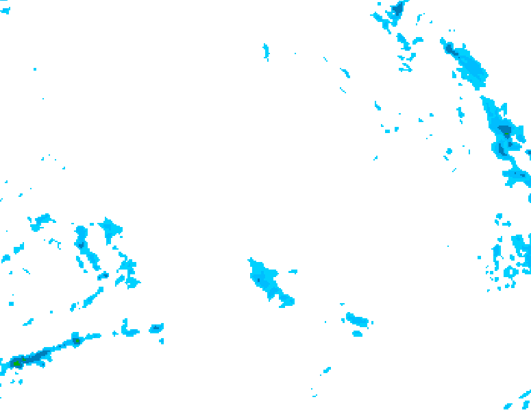 GDPS precipitation 030 hour forecast chart for Canada based on 2025/12/22 0000Z data
