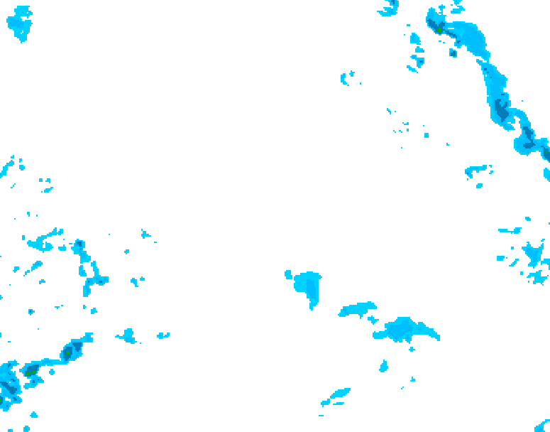 GDPS precipitation 036 hour forecast chart for Canada based on 2025/12/22 0000Z data