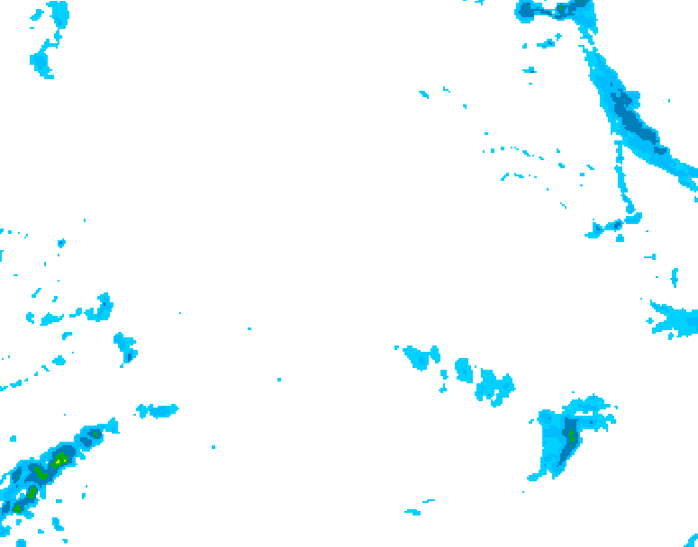 GDPS precipitation 042 hour forecast chart for Canada based on 2025/12/22 0000Z data