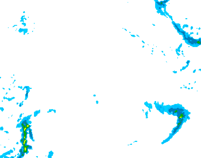 GDPS precipitation 054 hour forecast chart for Canada based on 2025/12/22 0000Z data
