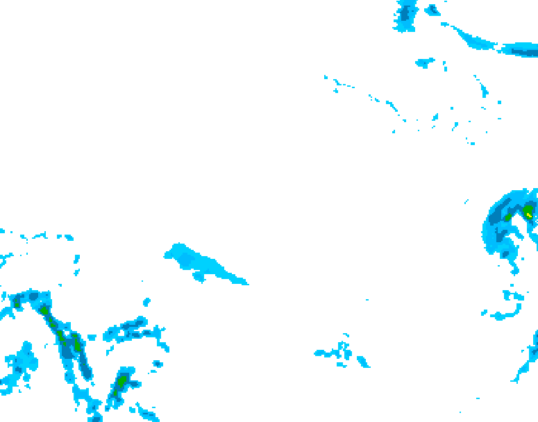 GDPS precipitation 078 hour forecast chart for Canada based on 2025/12/22 0000Z data