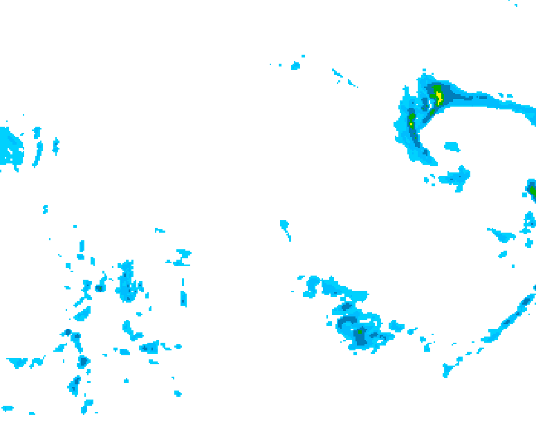 GDPS precipitation 114 hour forecast chart for Canada based on 2025/12/22 0000Z data
