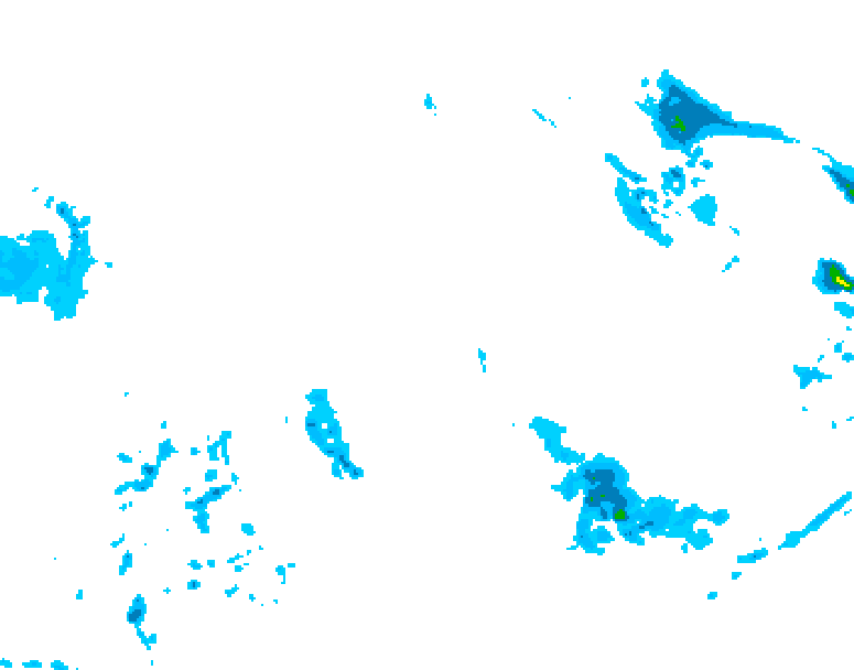 GDPS precipitation 120 hour forecast chart for Canada based on 2025/12/22 0000Z data