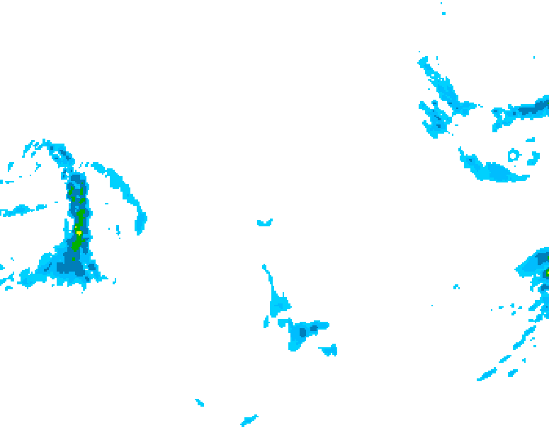 GDPS precipitation 150 hour forecast chart for Canada based on 2025/12/22 0000Z data