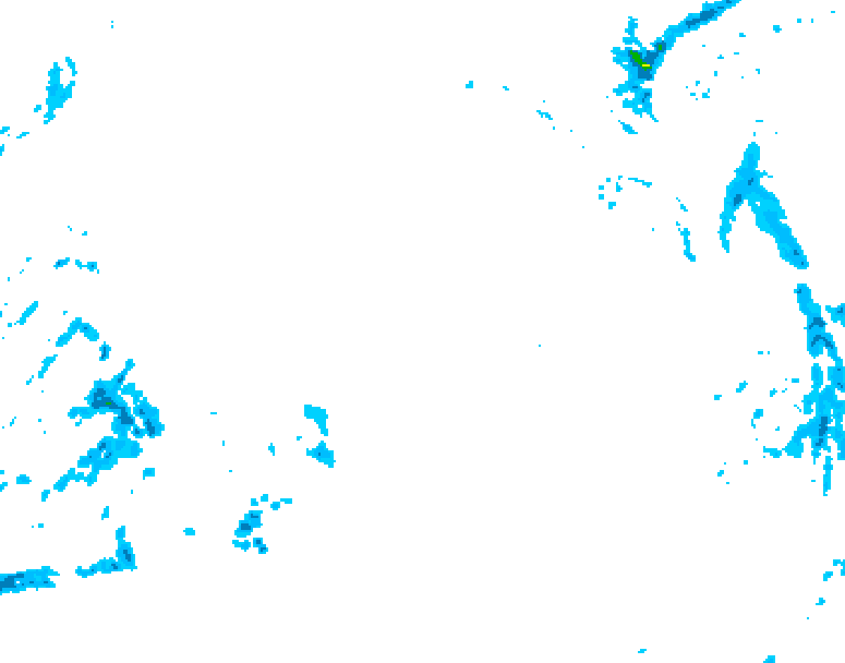 GDPS precipitation 006 hour forecast chart for Canada based on 2025/12/22 1200Z data