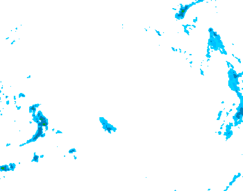 GDPS precipitation 012 hour forecast chart for Canada based on 2025/12/22 1200Z data