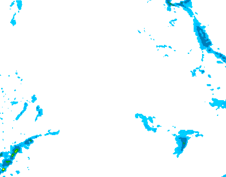 GDPS precipitation 030 hour forecast chart for Canada based on 2025/12/22 1200Z data