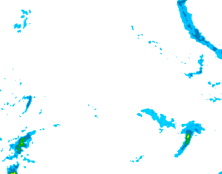 GDPS precipitation 036 hour forecast chart for Canada based on 2025/12/22 1200Z data
