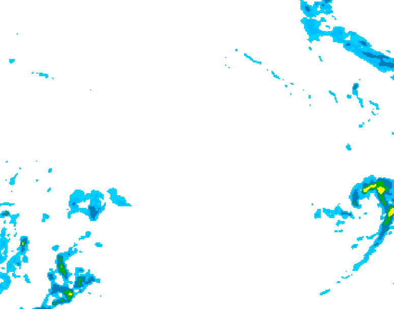 GDPS precipitation 054 hour forecast chart for Canada based on 2025/12/22 1200Z data