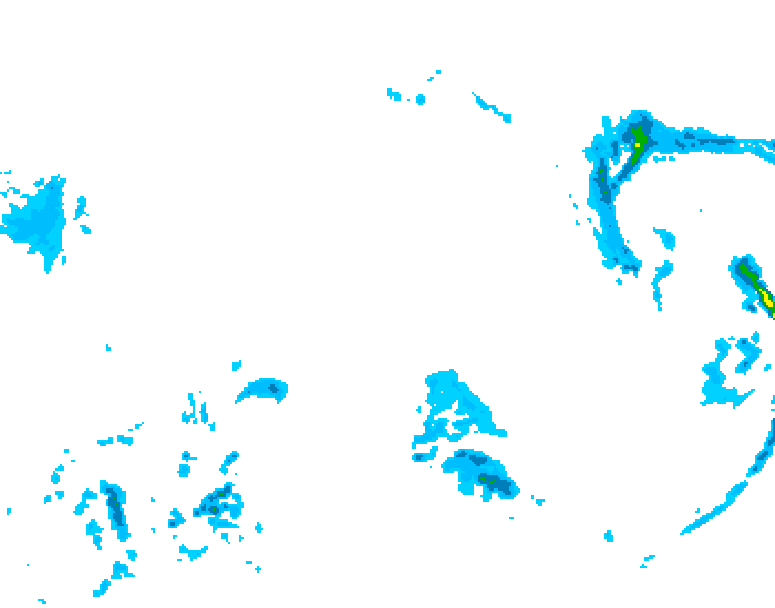 GDPS precipitation 102 hour forecast chart for Canada based on 2025/12/22 1200Z data