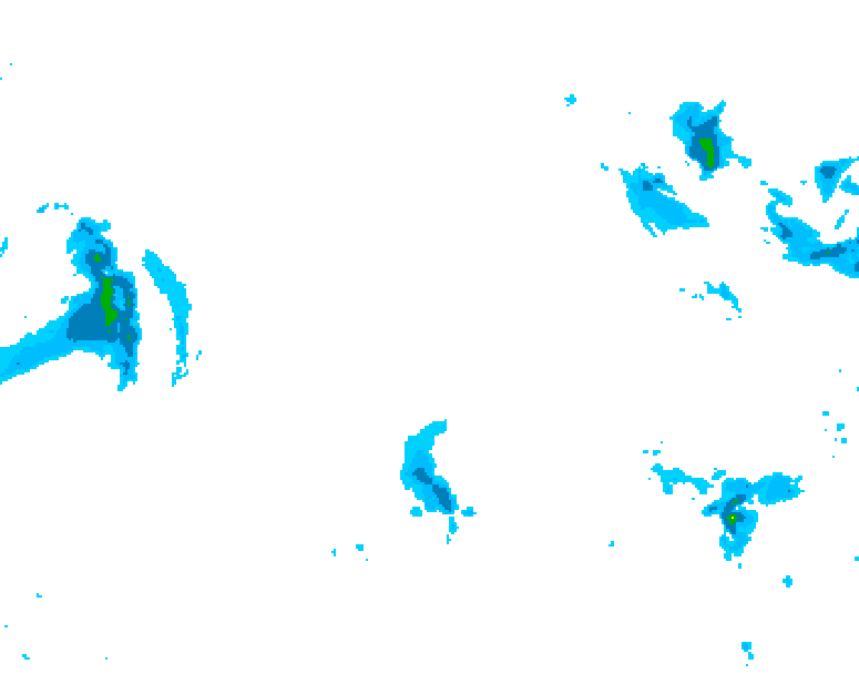 GDPS precipitation 126 hour forecast chart for Canada based on 2025/12/22 1200Z data