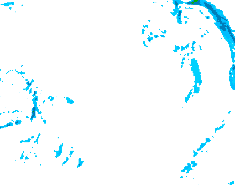 GDPS precipitation 228 hour forecast chart for Canada based on 2025/12/22 1200Z data