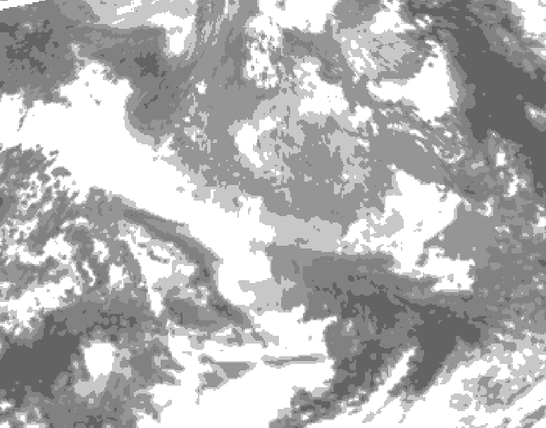GDPS total cloud 042 hour forecast chart for Canada based on 2025/12/22 0000Z data