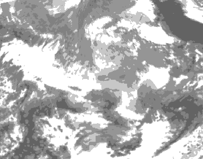 GDPS total cloud 060 hour forecast chart for Canada based on 2025/12/22 0000Z data