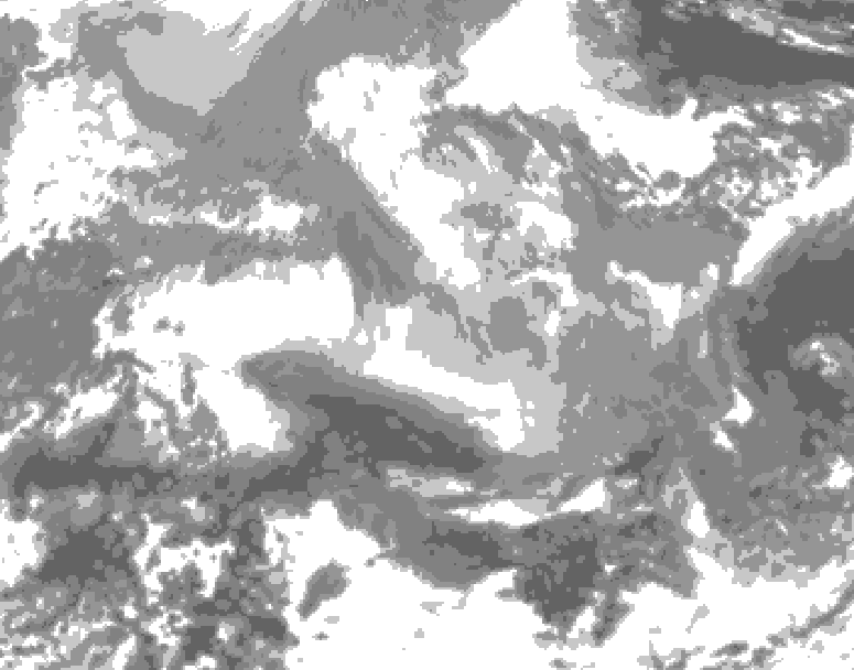 GDPS total cloud 084 hour forecast chart for Canada based on 2025/12/22 0000Z data