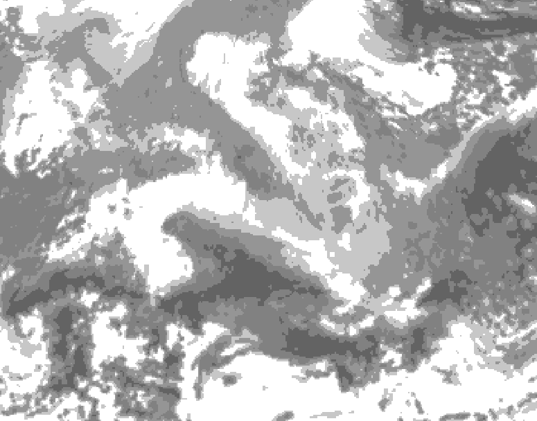 GDPS total cloud 090 hour forecast chart for Canada based on 2025/12/22 0000Z data