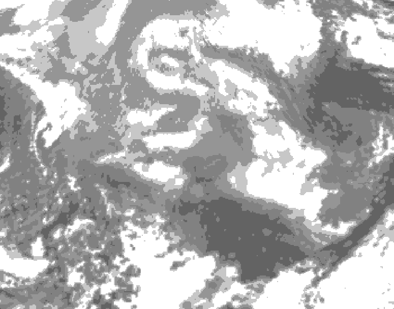 GDPS total cloud 108 hour forecast chart for Canada based on 2025/12/22 0000Z data