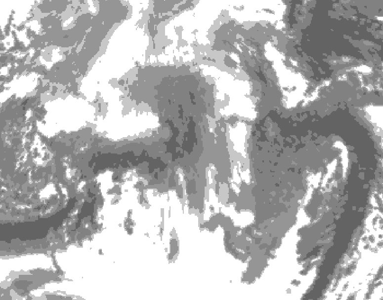 GDPS total cloud 204 hour forecast chart for Canada based on 2025/12/22 0000Z data