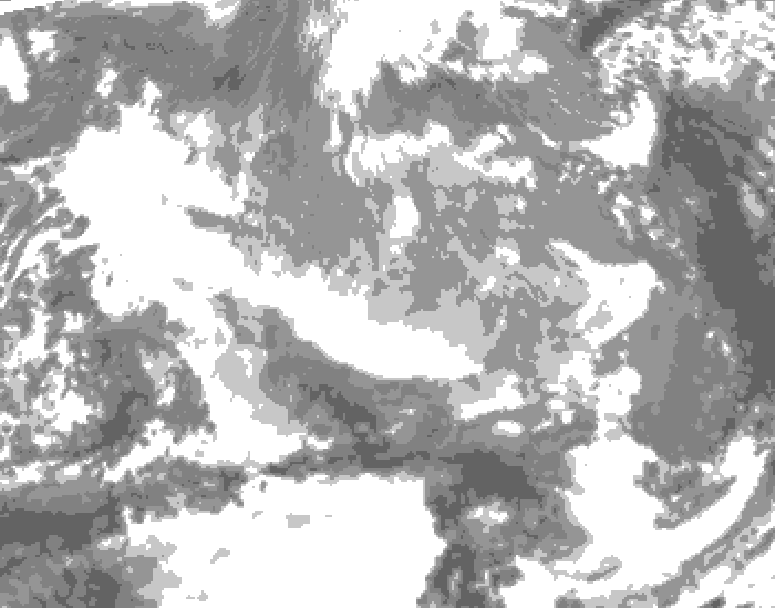 GDPS total cloud 012 hour forecast chart for Canada based on 2025/12/22 1200Z data