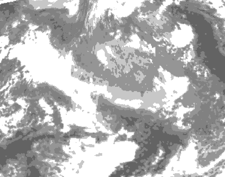 GDPS total cloud 024 hour forecast chart for Canada based on 2025/12/22 1200Z data