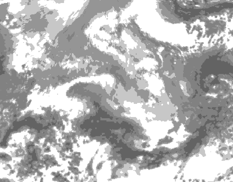GDPS total cloud 084 hour forecast chart for Canada based on 2025/12/22 1200Z data