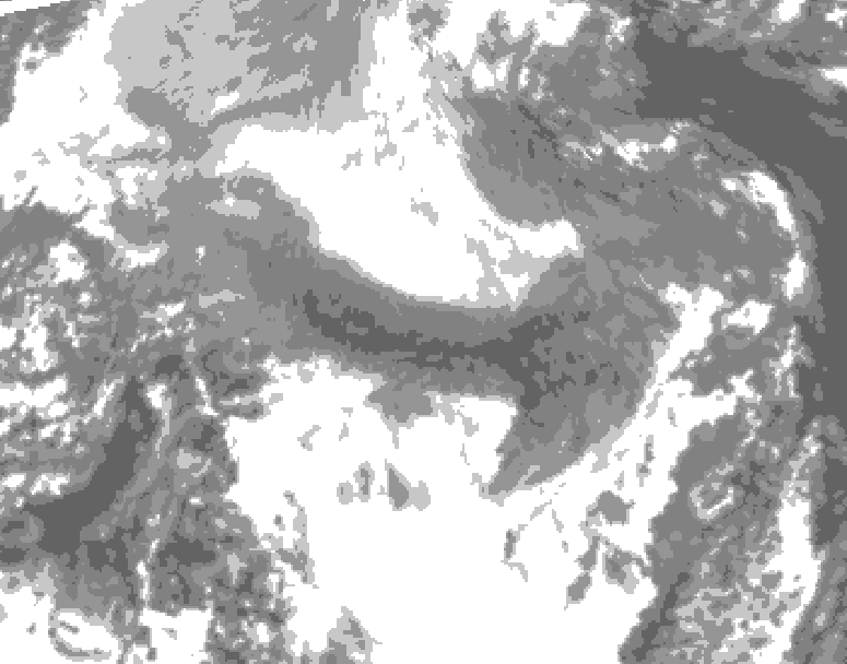 GDPS total cloud 216 hour forecast chart for Canada based on 2025/12/22 1200Z data