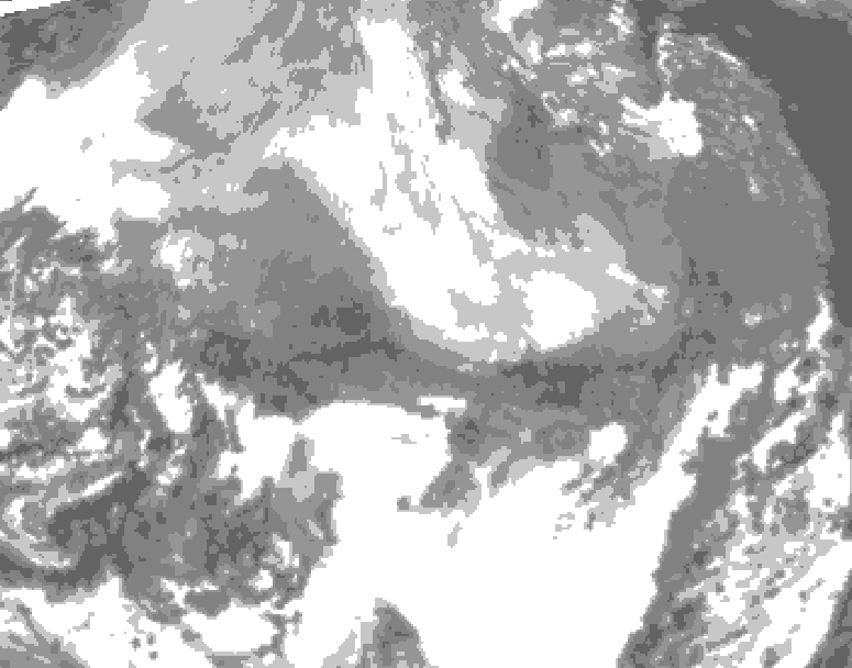 GDPS total cloud 228 hour forecast chart for Canada based on 2025/12/22 1200Z data