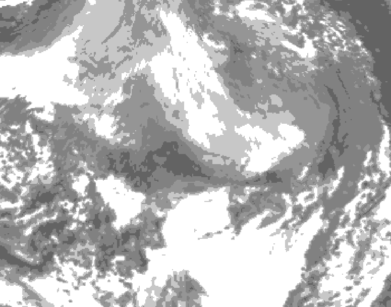 GDPS total cloud 234 hour forecast chart for Canada based on 2025/12/22 1200Z data