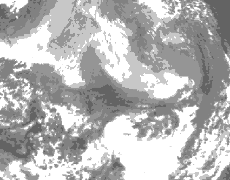 GDPS total cloud 240 hour forecast chart for Canada based on 2025/12/22 1200Z data