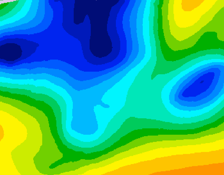 GDPS 500 millibar geopotential height 120 hour forecast chart for Canada based on 2025/12/23 0000Z data