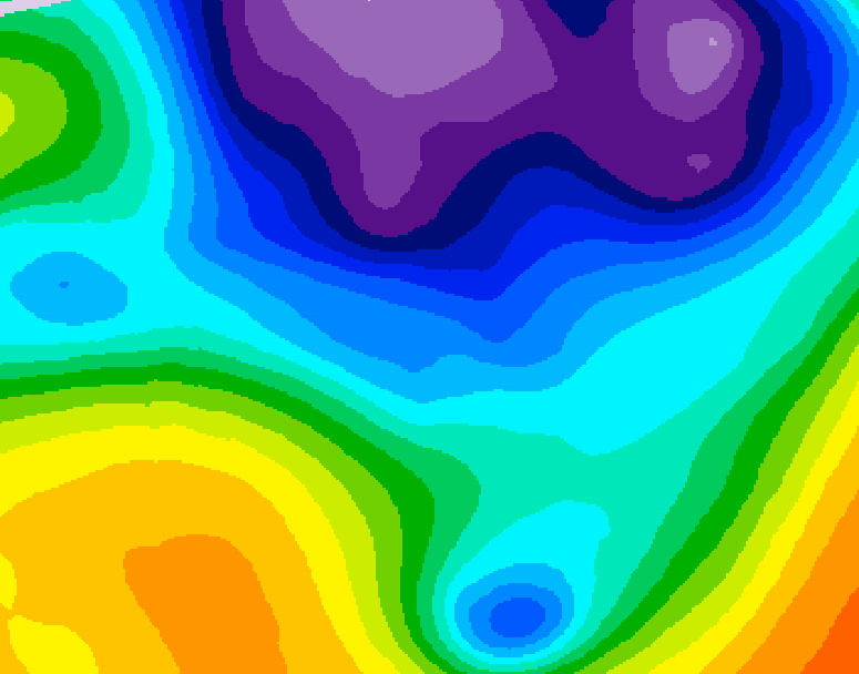 GDPS 500 millibar geopotential height 234 hour forecast chart for Canada based on 2025/12/23 0000Z data