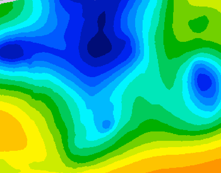 GDPS 500 millibar geopotential height 120 hour forecast chart for Canada based on 2025/12/23 1200Z data
