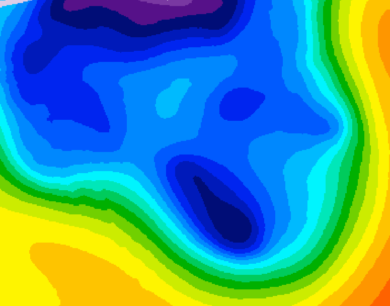 GDPS 500 millibar geopotential height 204 hour forecast chart for Canada based on 2025/12/23 1200Z data