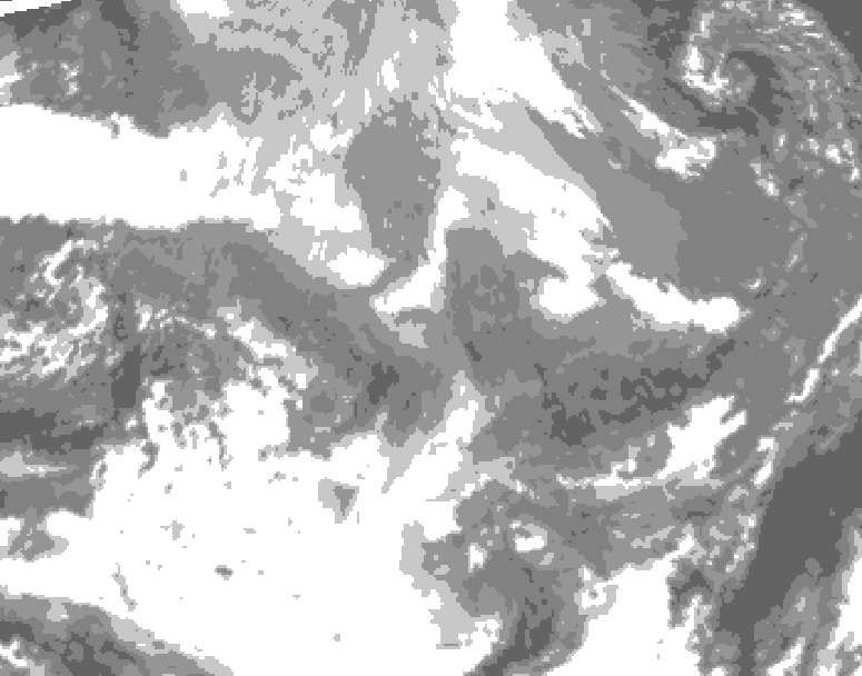 GDPS total cloud 228 hour forecast chart for Canada based on 2025/12/23 0000Z data