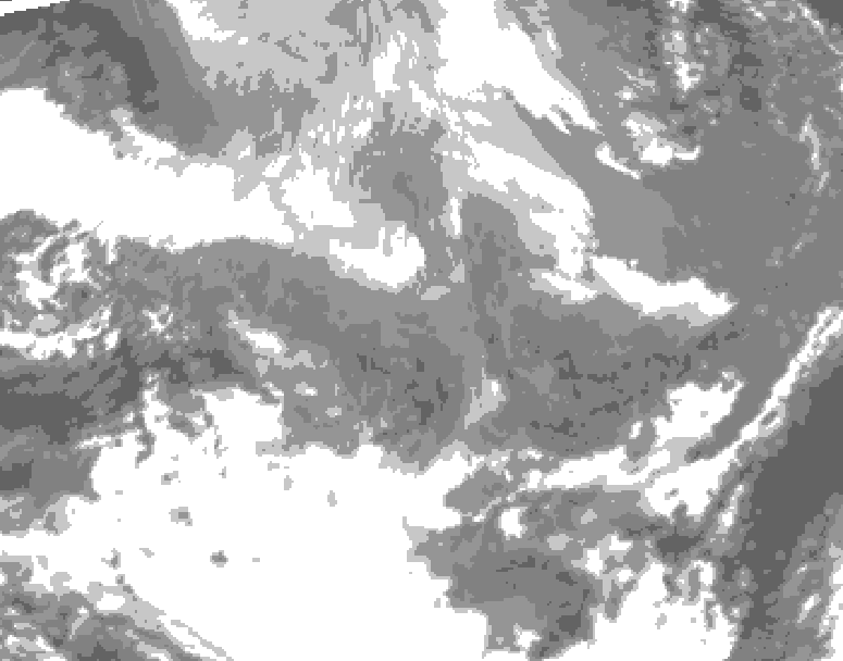 GDPS total cloud 234 hour forecast chart for Canada based on 2025/12/23 0000Z data