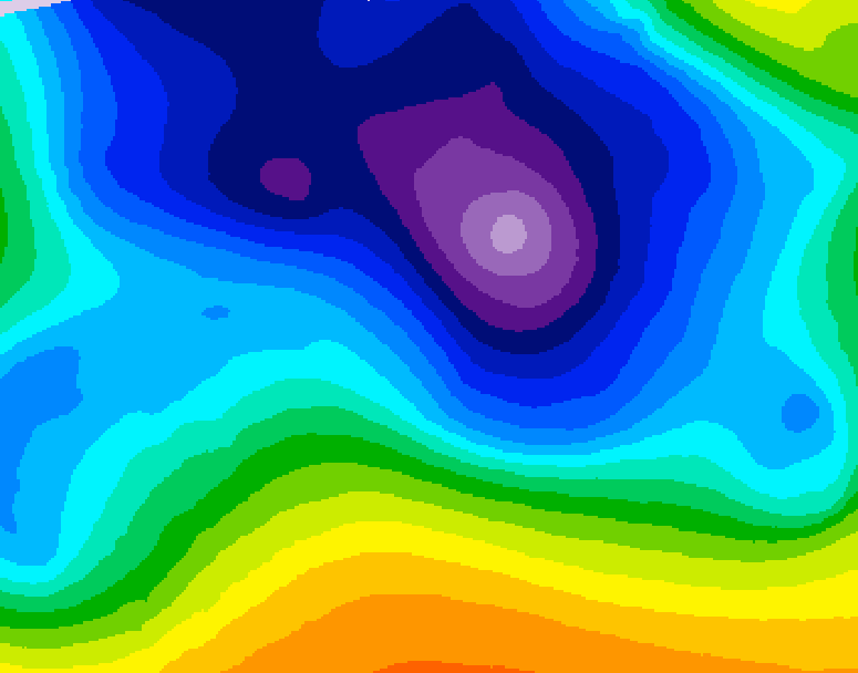 GDPS 500 millibar geopotential height 030 hour forecast chart for Canada based on 2025/12/24 0000Z data