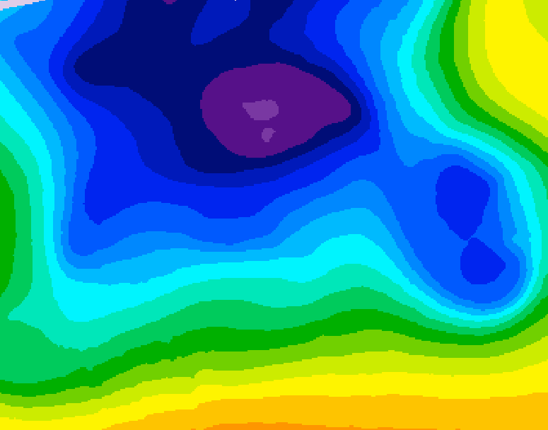 GDPS 500 millibar geopotential height 060 hour forecast chart for Canada based on 2025/12/24 0000Z data