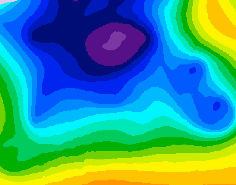 GDPS 500 millibar geopotential height 066 hour forecast chart for Canada based on 2025/12/24 0000Z data